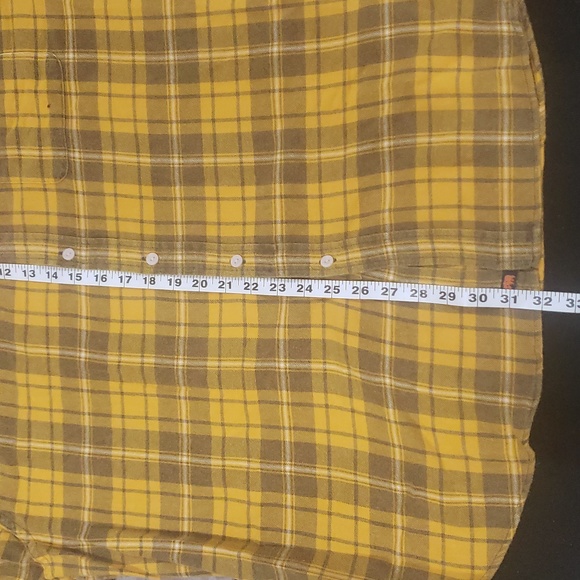 PLAID FALL/WINTER THE NORMAL BRAND CLASSIC GINGHAM BUTTON UP GOLD FLANNEL/ OVERS - Picture 13 of 15